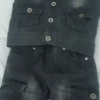 پافر وشلوار لی پسرانه رنگ زغالی|کفش و لباس بچه|بناب, |دیوار