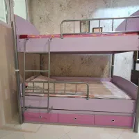 تخت دو طبقه چوبی