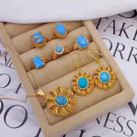 نیم‌ست وانگشتر سنگدار طرح طلا جدید