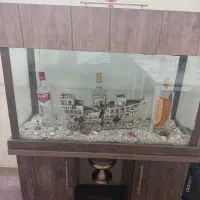 آکواریوم ۱۰۰ سانت با کمد چوبی ام دی اف