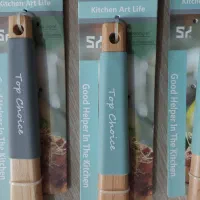 ست کف گیر قاشق چوبی جنس بامبو برند شنگیا|ظروف پخت‌وپز|صفادشت, |دیوار