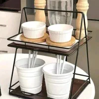 استند دوطبقه فلزی|آب‌چکان و نظم‌دهنده ظروف|تهران, مشیریه|دیوار