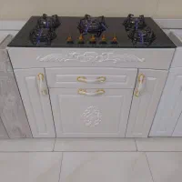 اجاق گاز طرح فر پنج شعله صفحه شیشه(ام دی اف تهران)