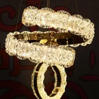 لوستر‌ مدرن‌ وارداتی‌ اصل‌ کد۴۵۳۰ طلایی  باتوپ