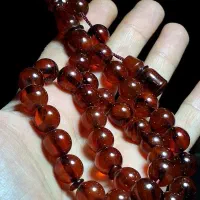 تسبیح کهربا درشت سرخ