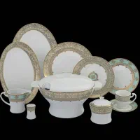 سرویس چینی کاملاً نو 93 پارچه ۱۲ نفره|ظروف سرو و پذیرایی|کیش, |دیوار