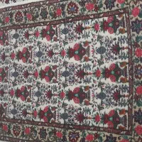 فرش زرع نیم طرح گل وگلدانی ورامین