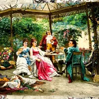 تابلو فرش باغ ملکه