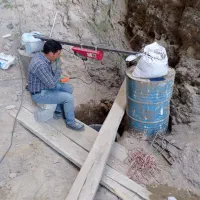 چاه کن وحفاری چاه فاضلاب چاه آب باران کنده کاردژبر