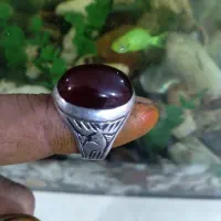 دو تا انگشتر نقره با سنگ یمنی