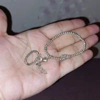 دستبند نقره به همراه ۳ عدد آویز