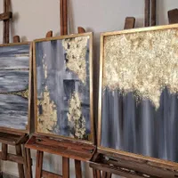 تابلو نقاشی سه تکه دکوراتیو *ورق طلا*|تابلو، نقاشی، عکس|تهران, عباس‌آباد|دیوار