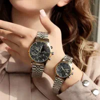 ساعت های شیک کادویی ست فلزی زنانه مردانه//