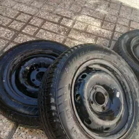 ۲حلقه رینگ و لاستیک ۱۴ پژو|قطعات یدکی و لوازم جانبی|مشکین‌دشت, |دیوار