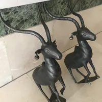 یک جفت گوزن جلوی علامت