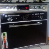 اجاق گاز طرح فر 5 شعله با محفاظ شیشه ای