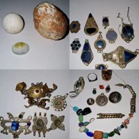 مجموعه سنگ و مهره و فلزات قدیمی