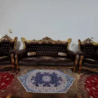 مبل سلطنتی ۹نفره|مبلمان خانگی و میز عسلی|گلوگاه, |دیوار