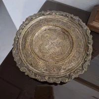 سینی قلم کاری برنجی قدیمی و آنتیک