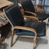 مبل چوبی چرمی (اداری -استودیویی)