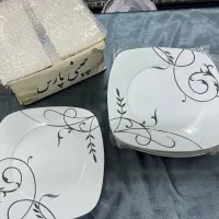 بشقاب چینی چهارگوش ۶تایی استفاده نشده و نو|ظروف سرو و پذیرایی|رشت, چله خانه|دیوار