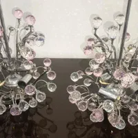 دو عدد لوستر زیبا (گوی کریستالی)|لوستر و چراغ آویز|قم, انسجام|دیوار