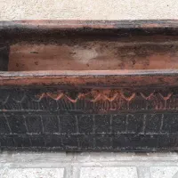گلدان سفال مستطیلی پتینه