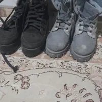 دوعددنیم بوت طوسی شماره ۳۴ سالم سالم مشکی ۳۷