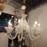 لوستر ۸ شاخه هورا یخی|لوستر و چراغ آویز|تهران, انبار نفت|دیوار