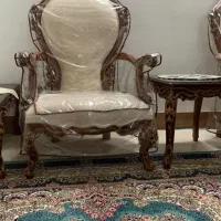 مبل استیل همراه با میز و عسلی