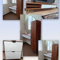جاکفشی.میزآرایش باکمد.میز تیوی ست ۴ تیکه