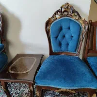 مبل سلطنتی9نفره با جلومبلی+میز ناهار خوری4نفره|مبلمان خانگی و میز عسلی|یزد, |دیوار