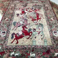 فروش فرش  ۶ متری ۱۵۰۰ شانه   طرح شکارگاه