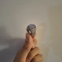 انگشتر نقره با سنگ عقیق کبود