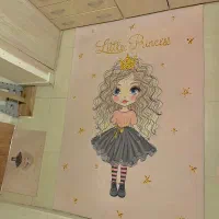 فرش دخترانه صورتی