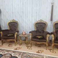 مبلمان استیل طبی سلطنتی تمام چوب راش|مبلمان خانگی و میز عسلی|شهرکرد, |دیوار