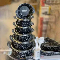 قابلمه ملورین ۱۶پارچه پرتوضخیم سنگین فرو ماکروفر|ظروف پخت‌وپز|تهران, بازار|دیوار