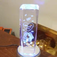 چراغ کریستال متحرک طرح‌ عروس و داماد