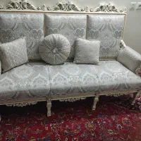 مبل استیل 9نفره چوب راش  بامنبت کاردست