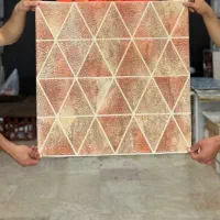 دیوارپوش لوزی چسبدار / نارنجی / قرمز / فومی|مصالح و تجهیزات ساختمان|رشت, کوی حسینی|دیوار