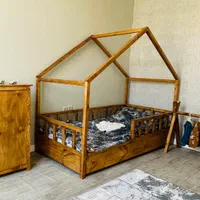 تختخواب کودک کلبه|تخت و سرویس خواب|رشت, شهرک احمد خمینی|دیوار