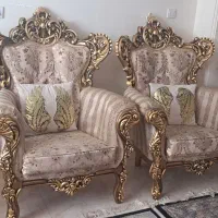 مبل استیل ۹نفره+میز ناهارخوری ۸نفره
