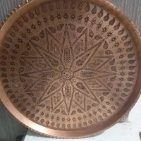 سینی مسی حکاکی شده اندازه ۳۱سانت|صنایع دستی و سایر لوازم تزئینی|پاکدشت, پاکدشت (مامازند)|دیوار