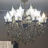 لوستر برنجی ۱۶ شعله