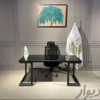 میزمدیریت ، میزکنفرانس ، پایه فلزی و صفحه شیشه ای