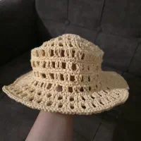 بافتنی رافیا عمده کلاه شید آباژور