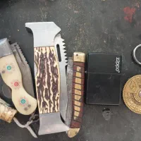 چاقو کلکسیونی باباکلمبیا زامندارمعاوضه شکاری پرنده
