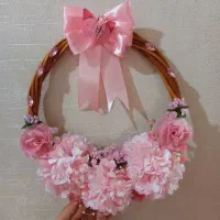 حلقه گل رو دری ویژه یلدا و کادو روز مادر|گل مصنوعی|رشت, معلم|دیوار