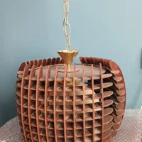 لوستر مدرن چوبی|لوستر و چراغ آویز|اصفهان, جلفا|دیوار