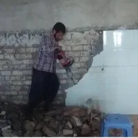 تخریب ساختمان ،برش آسفالت بادستگاه،چاه فاضلاب|خدمات پیشه و مهارت|صحنه, |دیوار